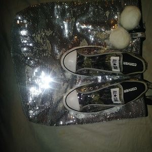 Girls Sequin Converse